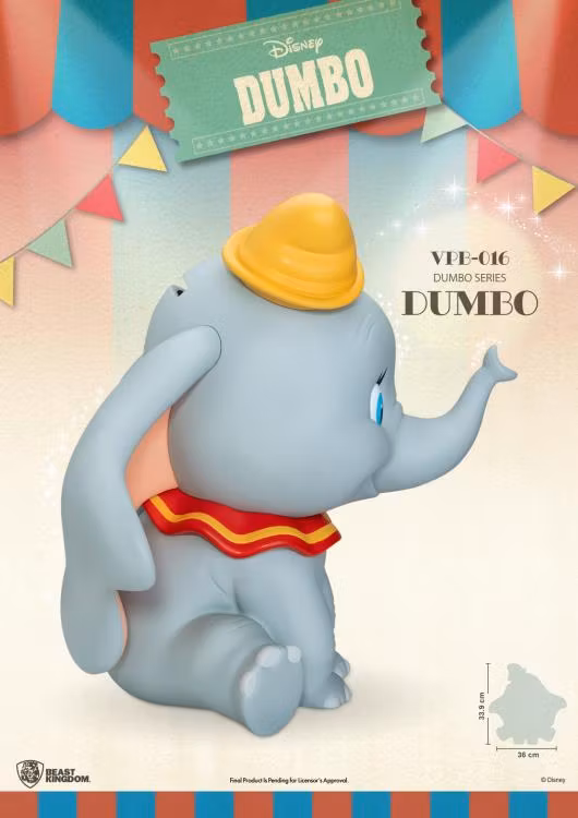 Disney Dumbo VPB-016 Dumbo Vinyl Piggy Bank