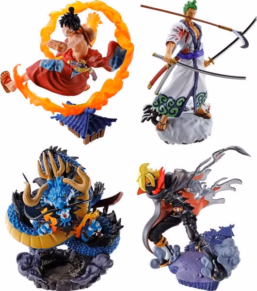 One Piece Petitrama Log Box Rebirth Wano Kuni Vol.1 Set of 4 Figures