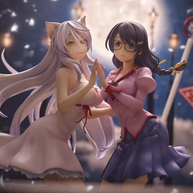Nekomonogatari Kuro Tsubasa Hanekawa & Black Hanekawa Figure Set (Rerelease)