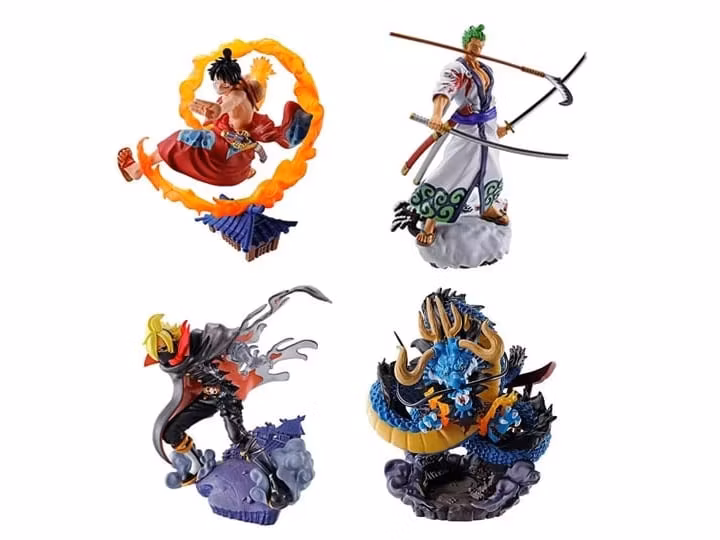 One Piece Petitrama Log Box Rebirth Wano Kuni Vol.1 Set of 4 Figures