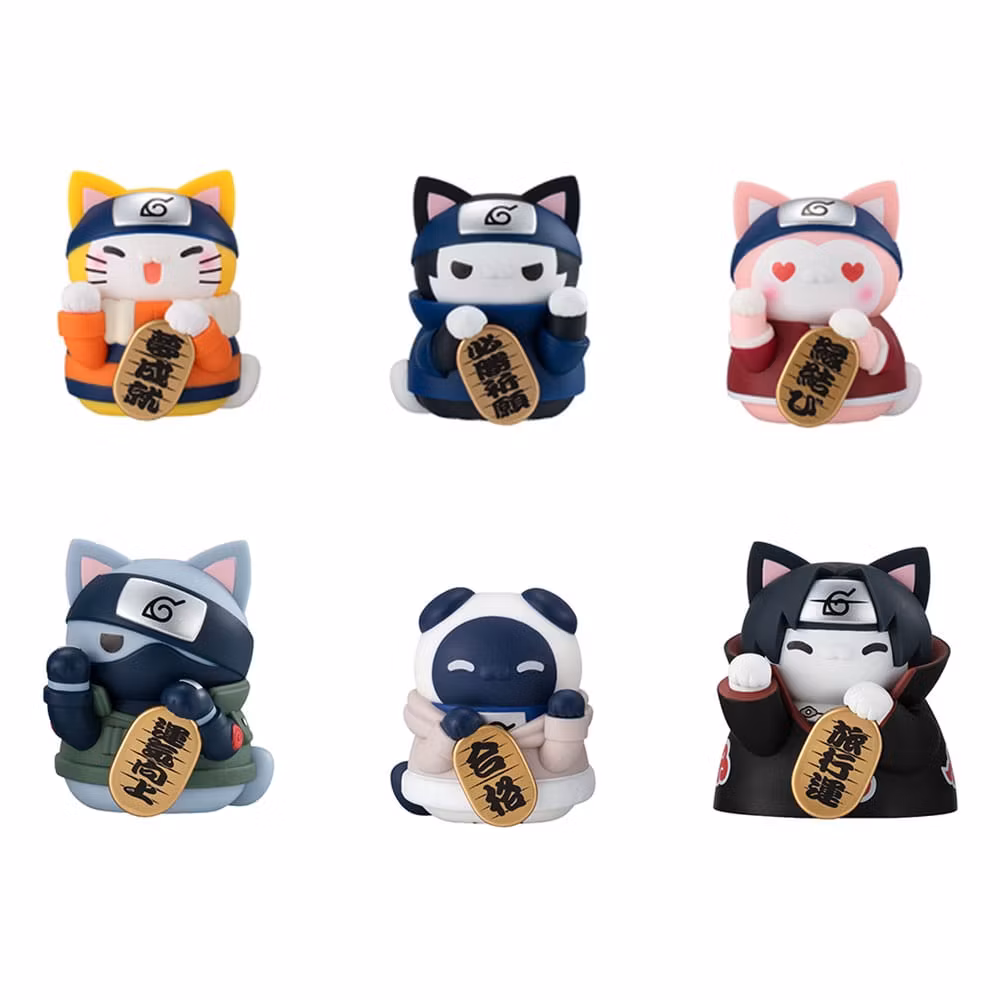 Naruto: Shippuden Nyaruto! Mega Cat Project Beckoning Cat Fortune One More Time Box of 6 Figures