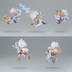One Piece World Collectable Figure Monkey D. Luffy Gear 5 (Special Metallic Color Ver.) Set of 5 Figures