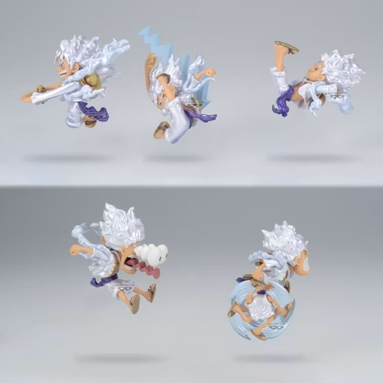 One Piece World Collectable Figure Monkey D. Luffy Gear 5 (Special Metallic Color Ver.) Set of 5 Figures