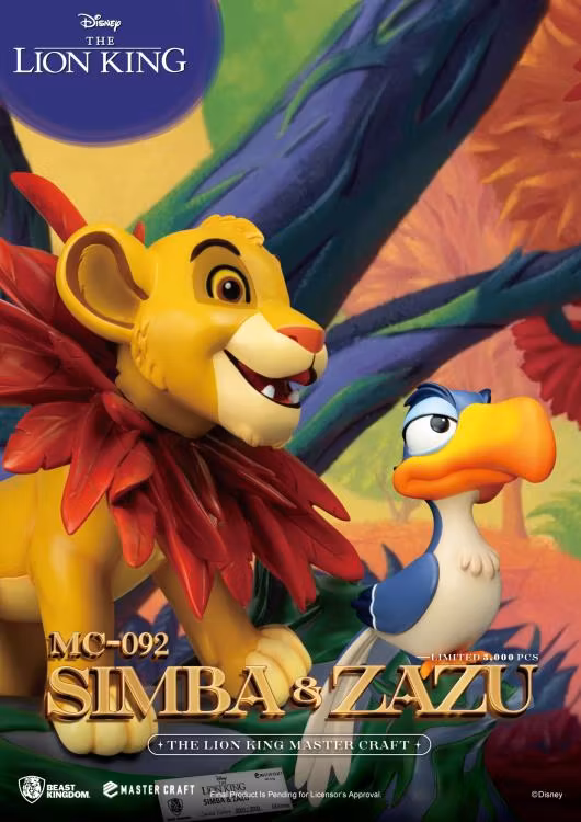 Disney The Lion King Master Craft MC-092 Little Simba & Zazu Limited Edition Statue Set