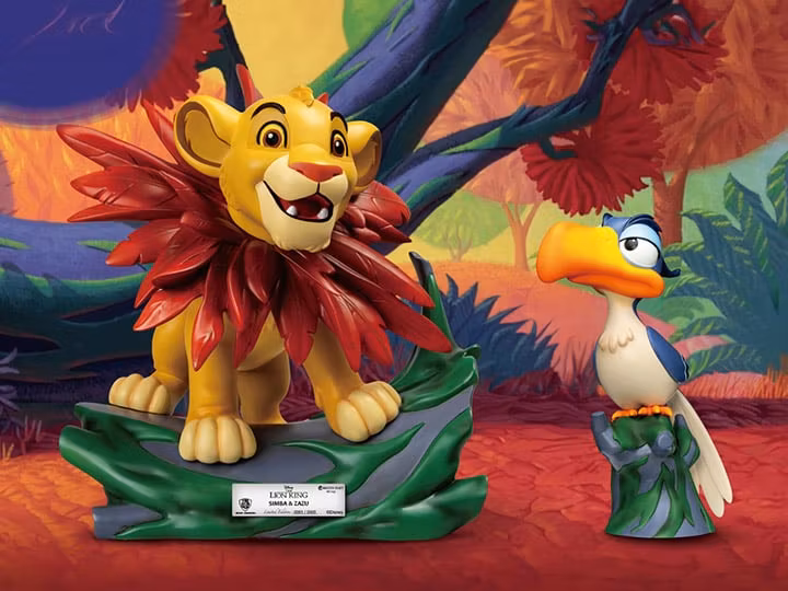 Disney The Lion King Master Craft MC-092 Little Simba & Zazu Limited Edition Statue Set