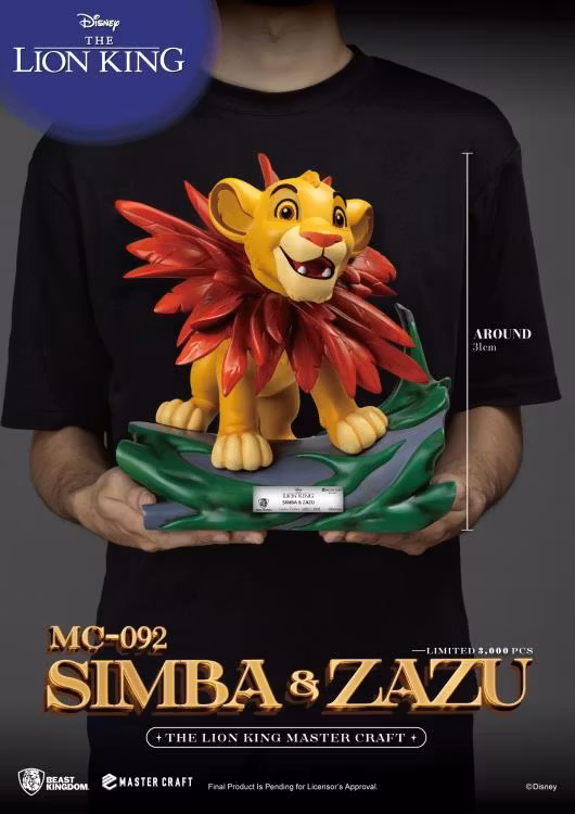 Disney The Lion King Master Craft MC-092 Little Simba & Zazu Limited Edition Statue Set