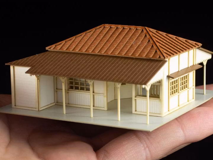 Station (Kominato Railway) Anitecture Paper Model Kit