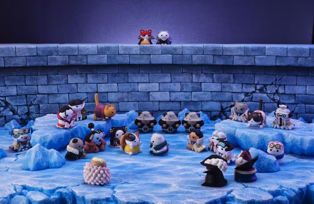 One Piece Mega Cat Project Nyan Piece Nyan! Luffy & Paramount War of Marineford Set of 8 Figures