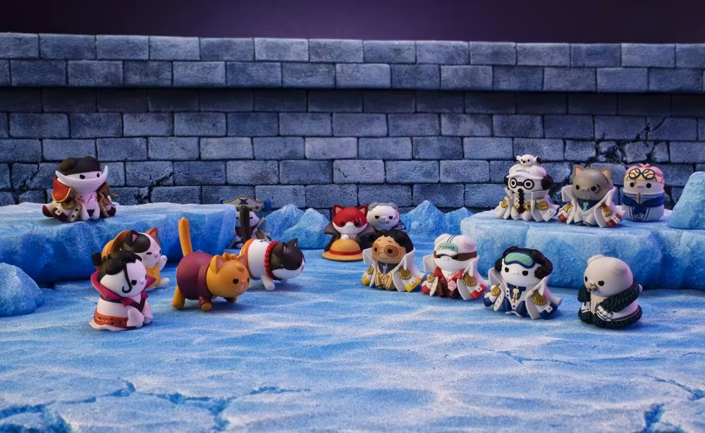 One Piece Mega Cat Project Nyan Piece Nyan! Luffy & Paramount War of Marineford Set of 8 Figures