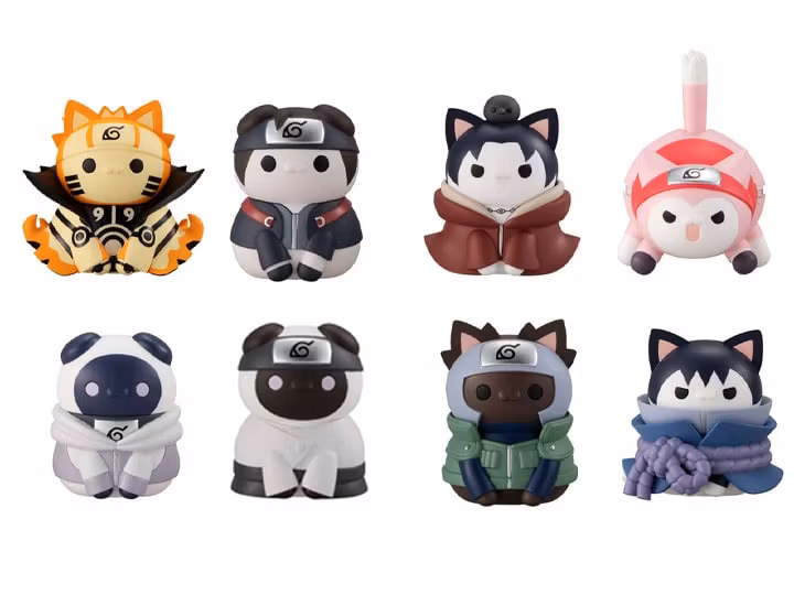 Naruto: Shippuden Nyaruto! Mega Cat Project Break Out! Fourth Great Ninja War Set of 8 Figures