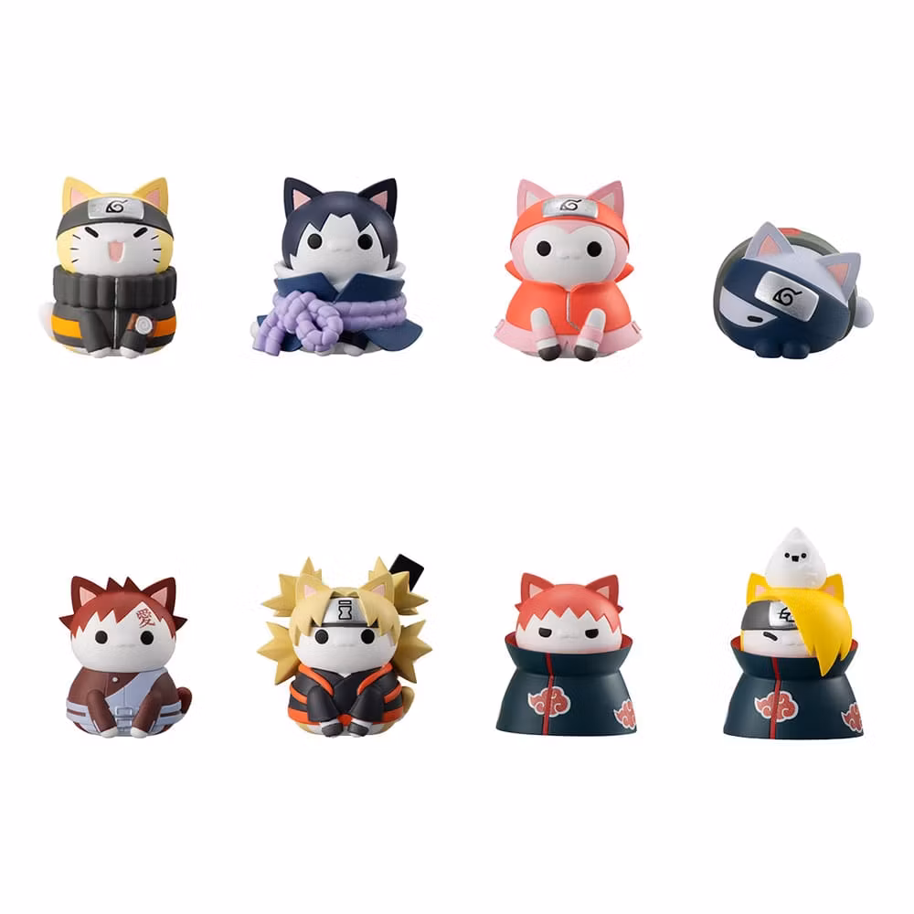 Naruto Shippuden Mega Cat Project Nyaruto! Battle with Akatsuki Set of 8 Figures