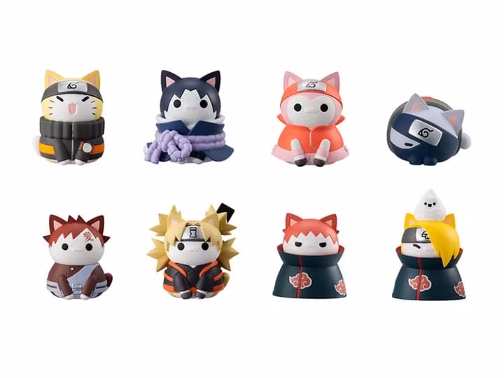 Naruto Shippuden Mega Cat Project Nyaruto! Battle with Akatsuki Set of 8 Figures