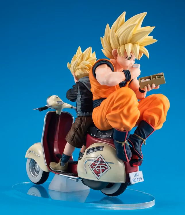 Dragon Ball Z Desktop Real McCoy EX Super Saiyan Goku and Super Saiyan Gohan on Motorbike