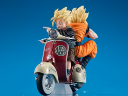Dragon Ball Z Desktop Real McCoy EX Super Saiyan Goku and Super Saiyan Gohan on Motorbike