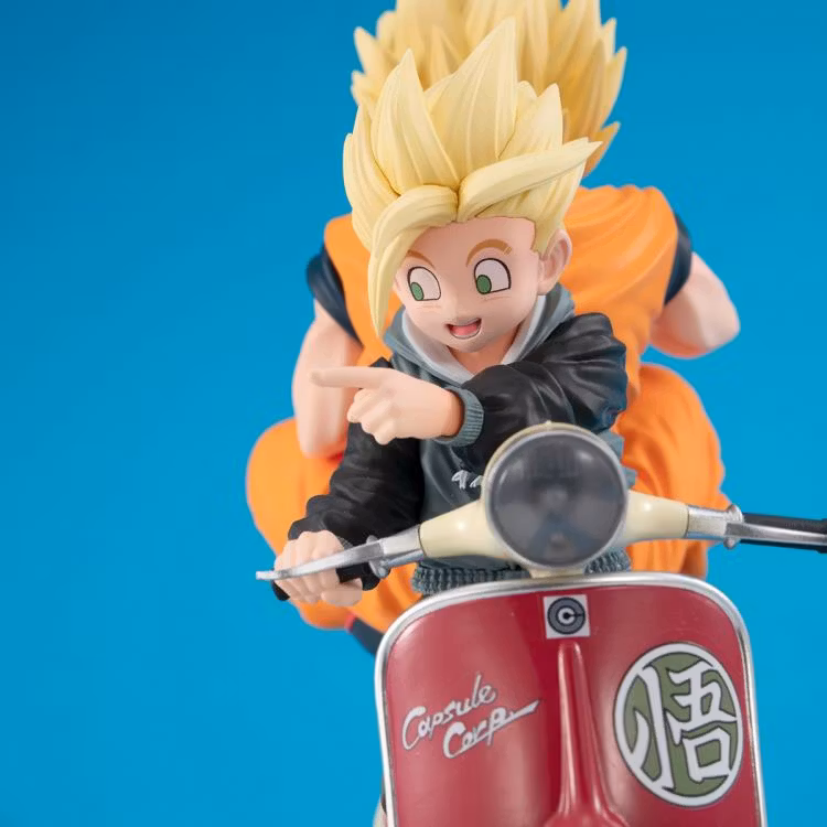 Dragon Ball Z Desktop Real McCoy EX Super Saiyan Goku and Super Saiyan Gohan on Motorbike