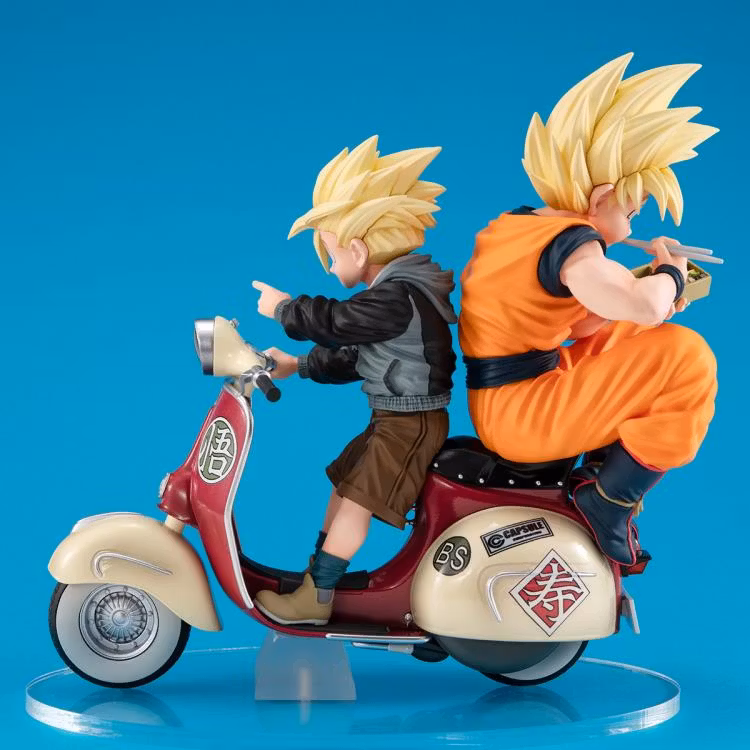 Dragon Ball Z Desktop Real McCoy EX Super Saiyan Goku and Super Saiyan Gohan on Motorbike