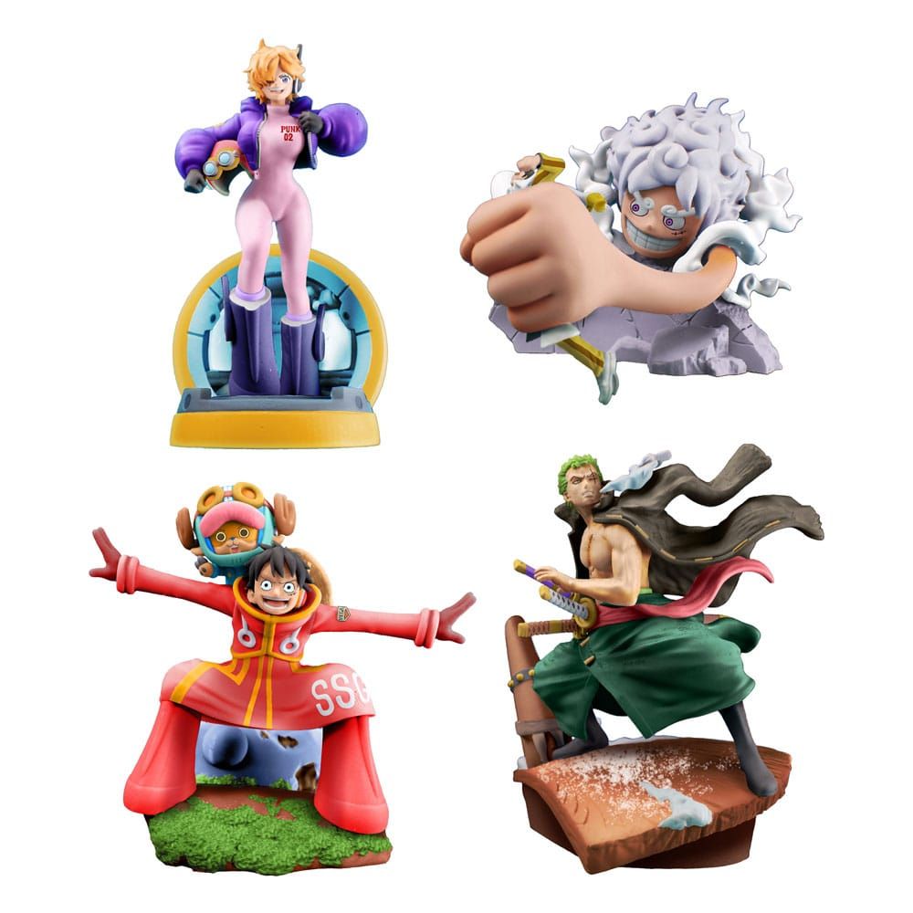 One Piece Petitrama Log Box Rebirth Egghead Set of 4 Figures