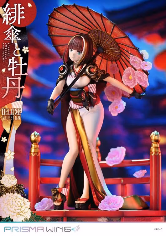 Fuzichoco Illustration Prisma Wing Scarlet Umbrella and Peony (Deluxe Ver.) 1/7 Scale Figure
