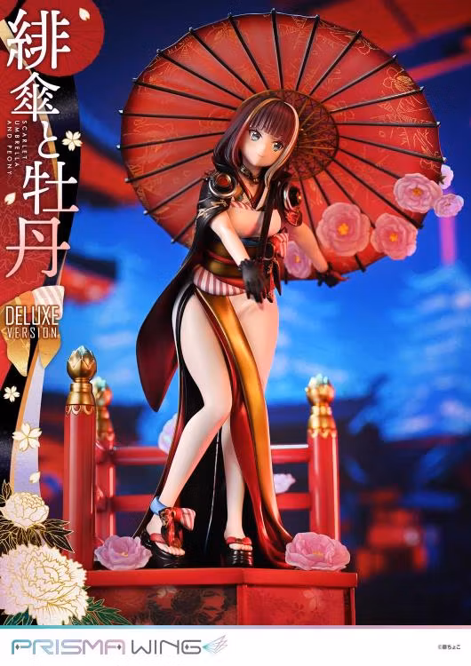 Fuzichoco Illustration Prisma Wing Scarlet Umbrella and Peony (Deluxe Ver.) 1/7 Scale Figure