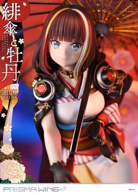 Fuzichoco Illustration Prisma Wing Scarlet Umbrella and Peony (Deluxe Ver.) 1/7 Scale Figure