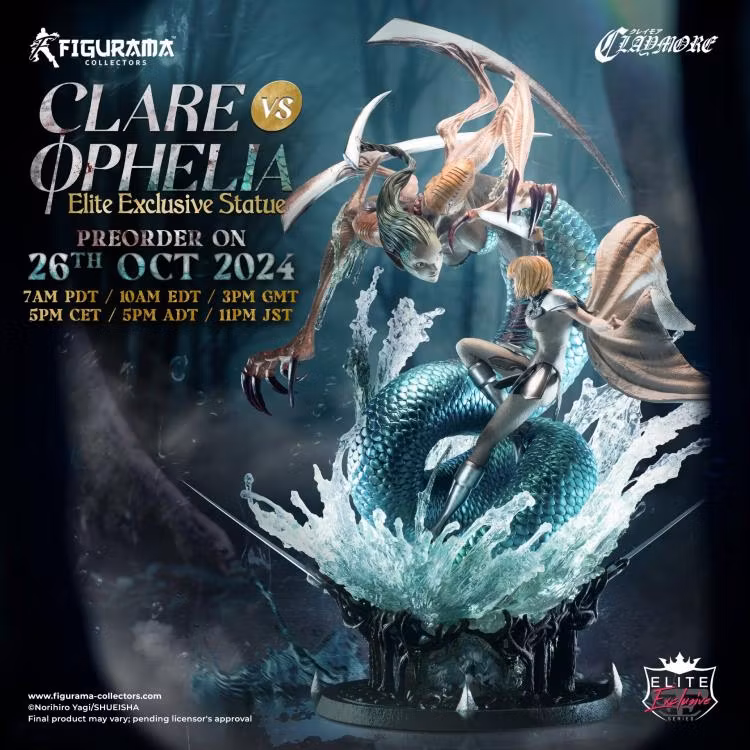 Claymore Elite Exclusive Clare vs. Ophelia 1/6 Scale Limited Edition Statue