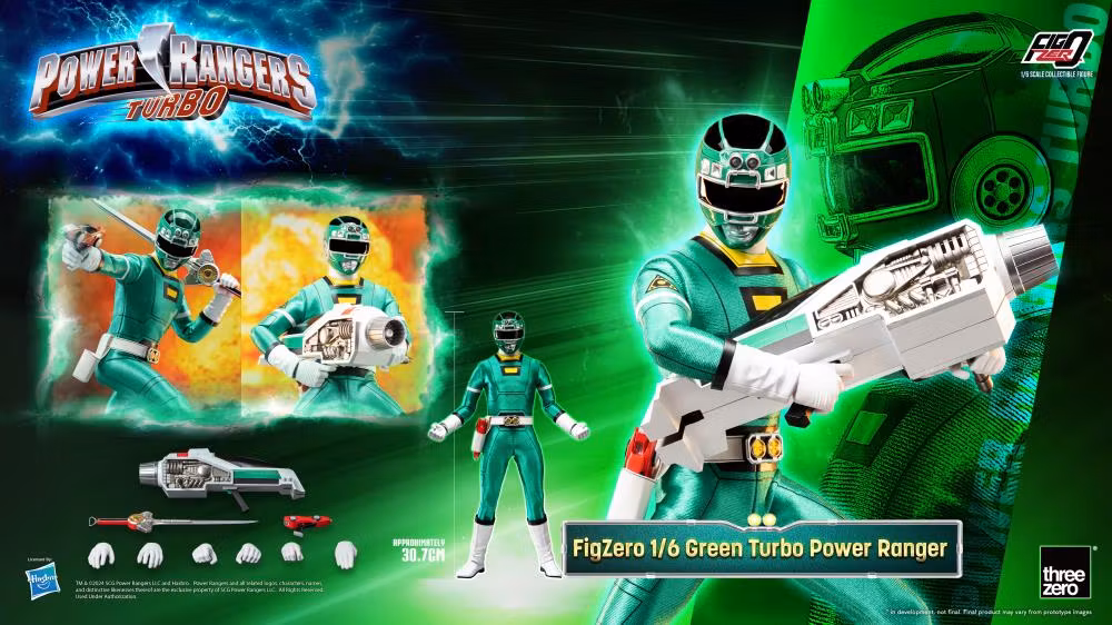Power Rangers Turbo FigZero Green Turbo Ranger 1/6 Scale Figure
