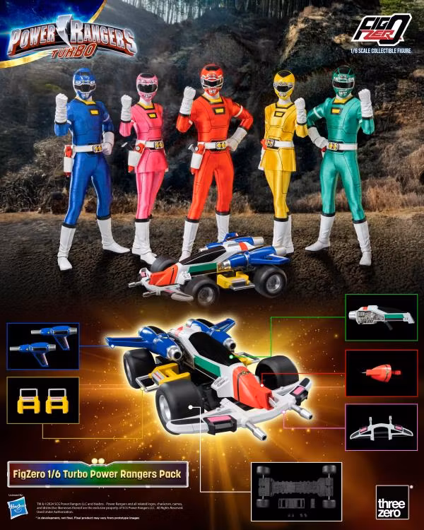 Power Rangers Turbo FigZero Turbo Rangers 1/6 Scale Figure 5-Pack