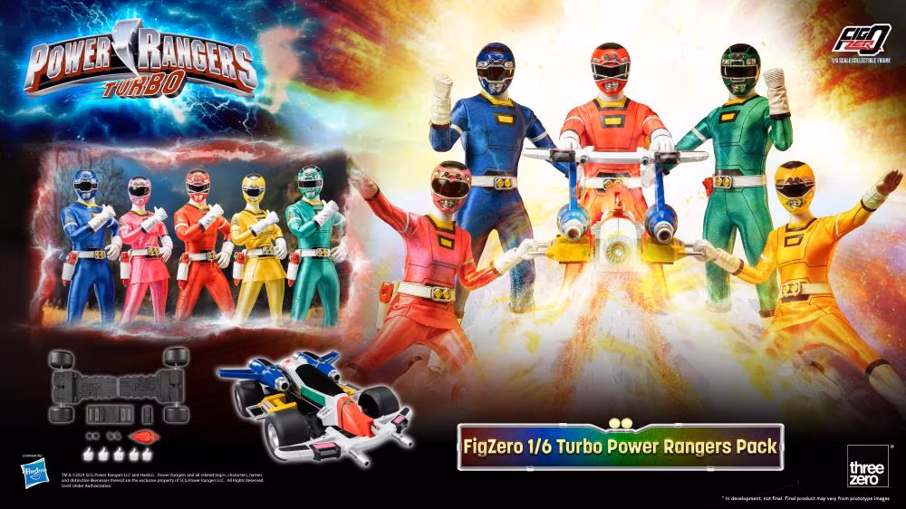 Power Rangers Turbo FigZero Turbo Rangers 1/6 Scale Figure 5-Pack