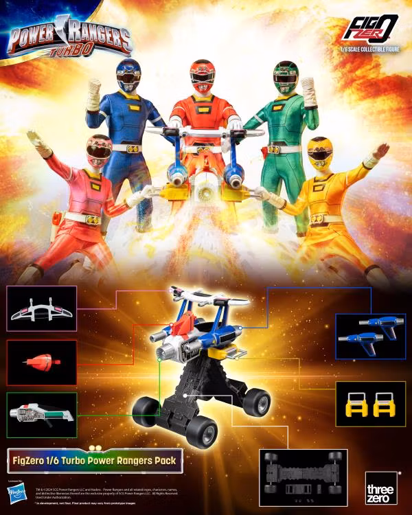 Power Rangers Turbo FigZero Turbo Rangers 1/6 Scale Figure 5-Pack