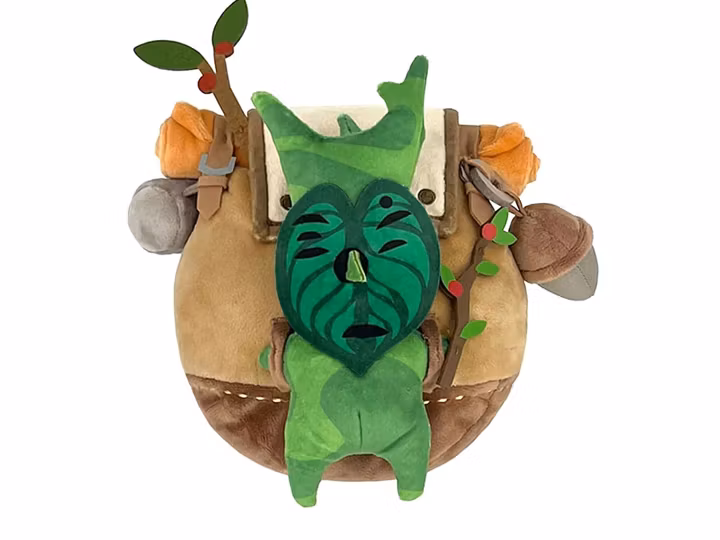 The Legend of Zelda: Tears of the Kingdom Plush Figure ZP04 Korok with Backpack Brown