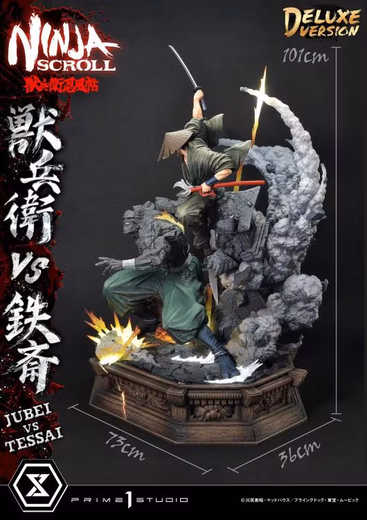 Ninja Scroll Ultimate Premium Masterline Jubei vs. Tessai (Deluxe Ver.) 1/4 Scale Limited Edition Statue (With Bonus)