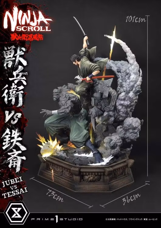 Ninja Scroll Ultimate Premium Masterline Jubei vs. Tessai (Deluxe Ver.) 1/4 Scale Limited Edition Statue (With Bonus)