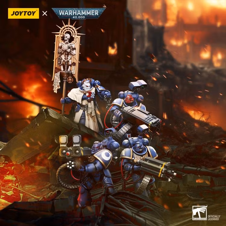 Warhammer 40K Ultramarines Desolation Marine with Superfrag Rocket Launcher 1/18 Scale Action Figure