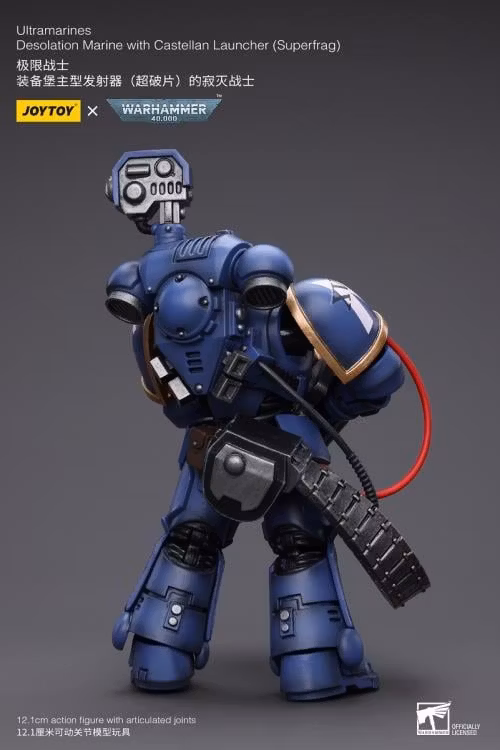 Warhammer 40K Ultramarines Desolation Marine with Superfrag Rocket Launcher 1/18 Scale Action Figure