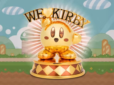 Kirby We Love Kirby (Gold Edition) Mini Metal Statue