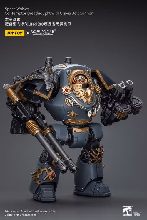 Warhammer: The Horus Heresy Space Wolves Contemptor Dreadnought with Gravis Bolt Cannon 1/18 Scale Action Figure
