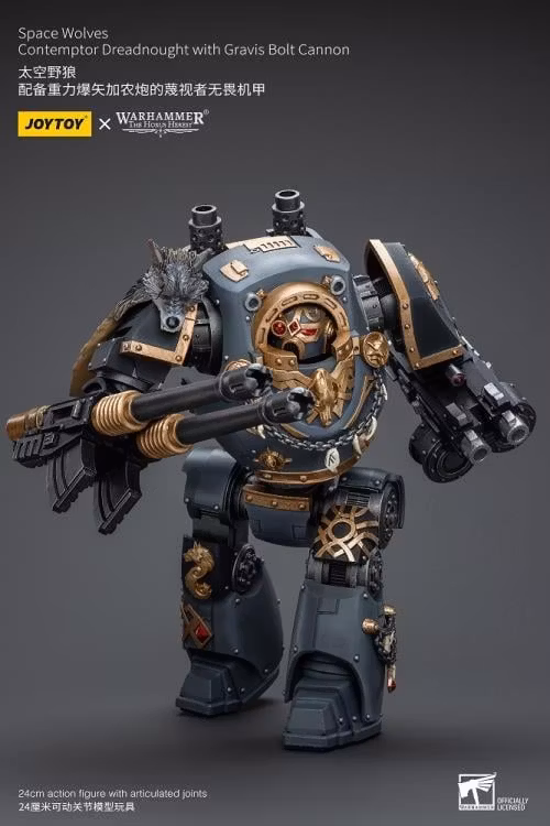 Warhammer: The Horus Heresy Space Wolves Contemptor Dreadnought with Gravis Bolt Cannon 1/18 Scale Action Figure