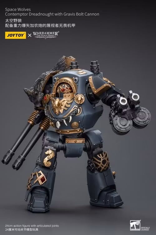 Warhammer: The Horus Heresy Space Wolves Contemptor Dreadnought with Gravis Bolt Cannon 1/18 Scale Action Figure