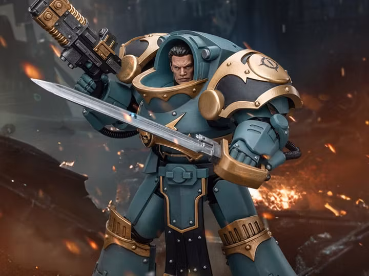 Warhammer: The Horus Heresy Sons of Horus Tartaros Terminator Squad Sergeant with Volkite Charger and Power Sword 1/18 Scale Action Figure