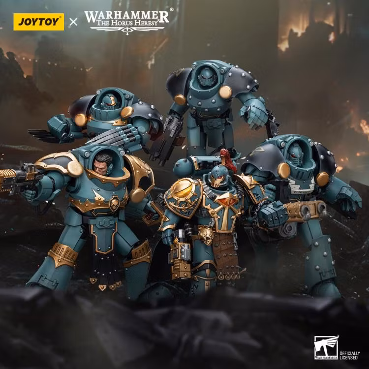 Warhammer: The Horus Heresy Sons of Horus Tartaros Terminator Squad Sergeant with Volkite Charger and Power Sword 1/18 Scale Action Figure