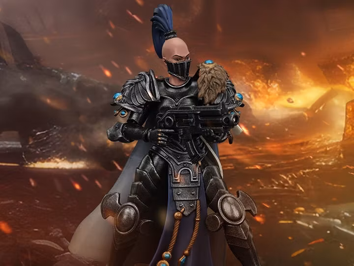 Warhammer: The Horus Heresy Sisters of Silence Argent Lynx Vigilator Cadre Vigilator (Ver. 1) 1/18 Scale Action Figure