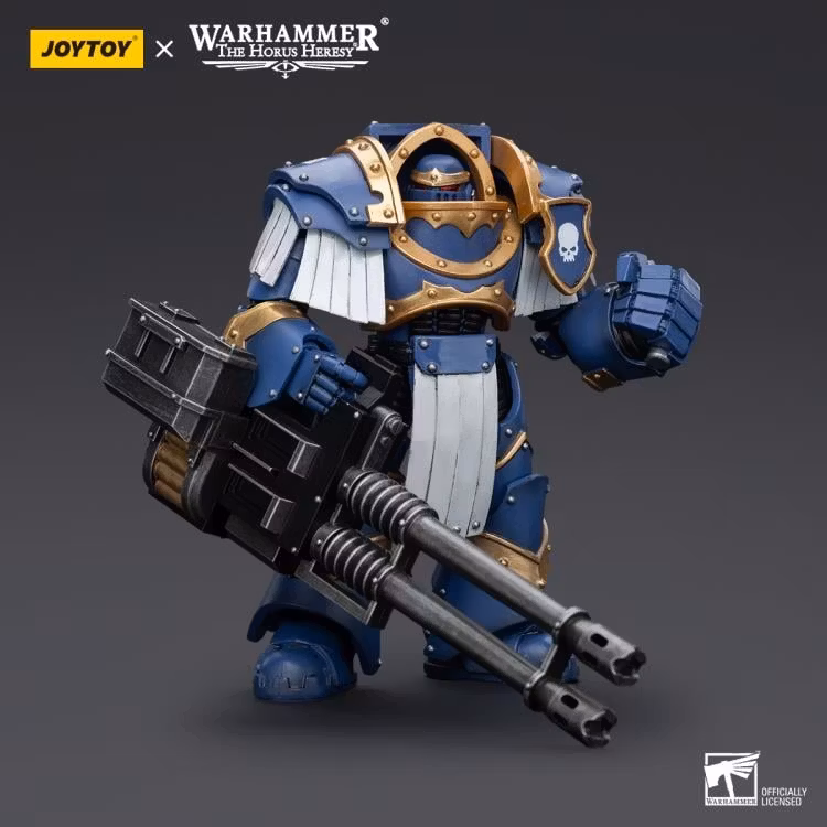 Warhammer: The Horus Heresy Ultramarines Cataphractii Terminator Squad Terminator with Reaper Autocannon 1/18 Scale Action Figure