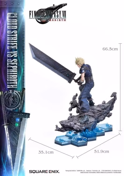Final Fantasy VII Rebirth Square Enix Masterline Cloud Strife vs. Sephiroth 1/4 Scale Statue (With Bonus)