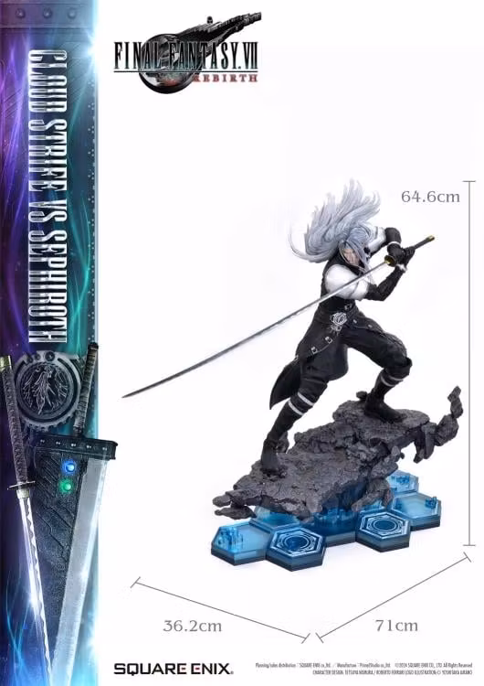 Final Fantasy VII Rebirth Square Enix Masterline Cloud Strife vs. Sephiroth 1/4 Scale Statue (With Bonus)