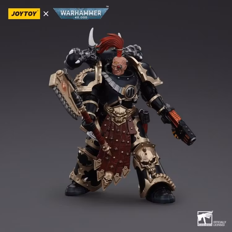 Warhammer 40K Chaos Space Marines Black Legion Chosen with Plasma Pistol and Power Axe 1/18 Scale Action Figure