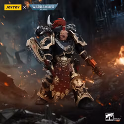 Warhammer 40K Chaos Space Marines Black Legion Chosen with Plasma Pistol and Power Axe 1/18 Scale Action Figure