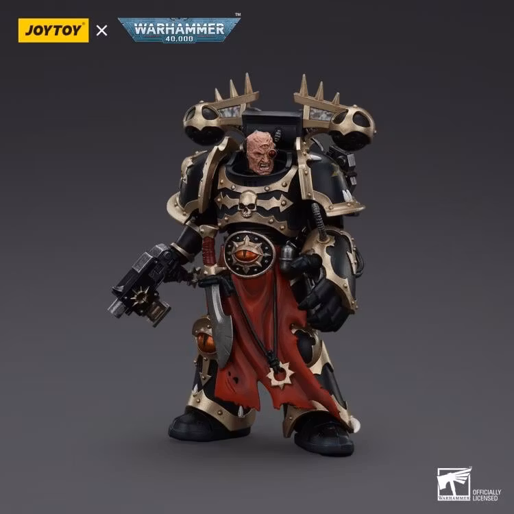 Warhammer 40K Chaos Space Marines Black Legion Chosen with Bolt Pistol and Power Fist 1/18 Scale Action Figure