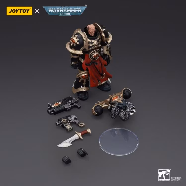 Warhammer 40K Chaos Space Marines Black Legion Chosen with Bolt Pistol and Power Fist 1/18 Scale Action Figure