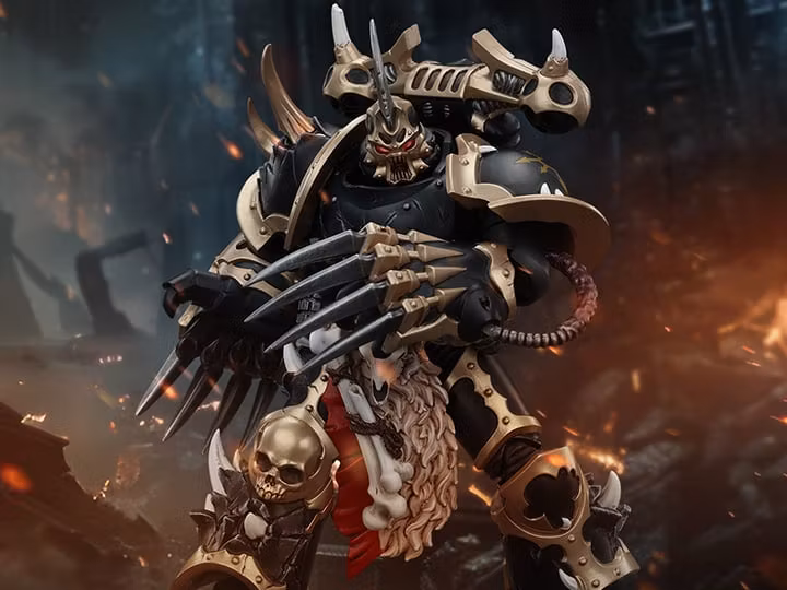 Warhammer 40K Chaos Space Marines Black Legion Chosen with Lightning Claws 1/18 Scale Action Figure