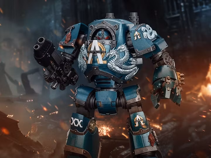 Warhammer: The Horus Heresy Alpha Legion Contemptor Dreadnought with Gravis Plasma Cannon 1/18 Scale Action Figure